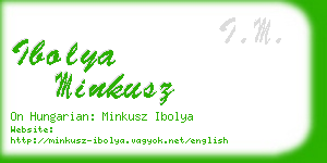 ibolya minkusz business card